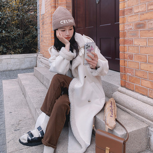 现货 羊羔毛皮毛一体中长款机车服外套207-J8862P195控278图片