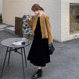 新款现货麂皮短外套207-8911P145控208连衣裙8910P135K198，女装连衣裙，卡莱