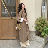 【新款】老钱风宽松中长款风衣外套207-8052P175控288，女装风衣，卡莱