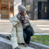 新款现货泡芙宽松连帽羽绒服207-1888P345控478，女装羽绒服，卡莱