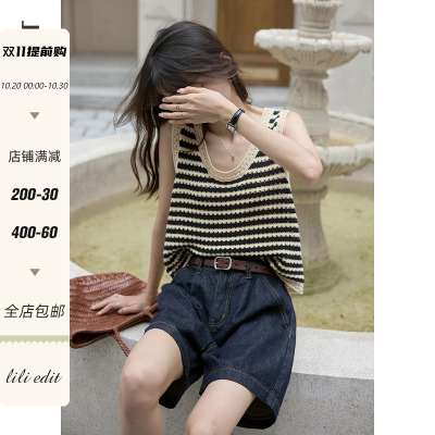 taobao agent Summer design knitted vest, tank top, bra top, suitable for teen, trend of season