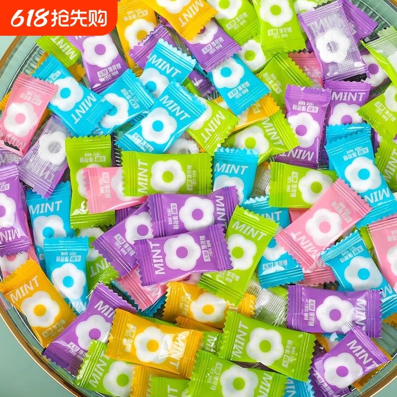 无糖商用圈圈薄荷糖商务酒店火锅招待喜老式糖润喉糖清凉口气
