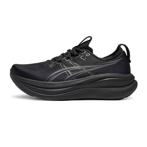 ASICS亚瑟士nimbus 28男黑武士2E宽楦4E跑步鞋1011C144/127-001
