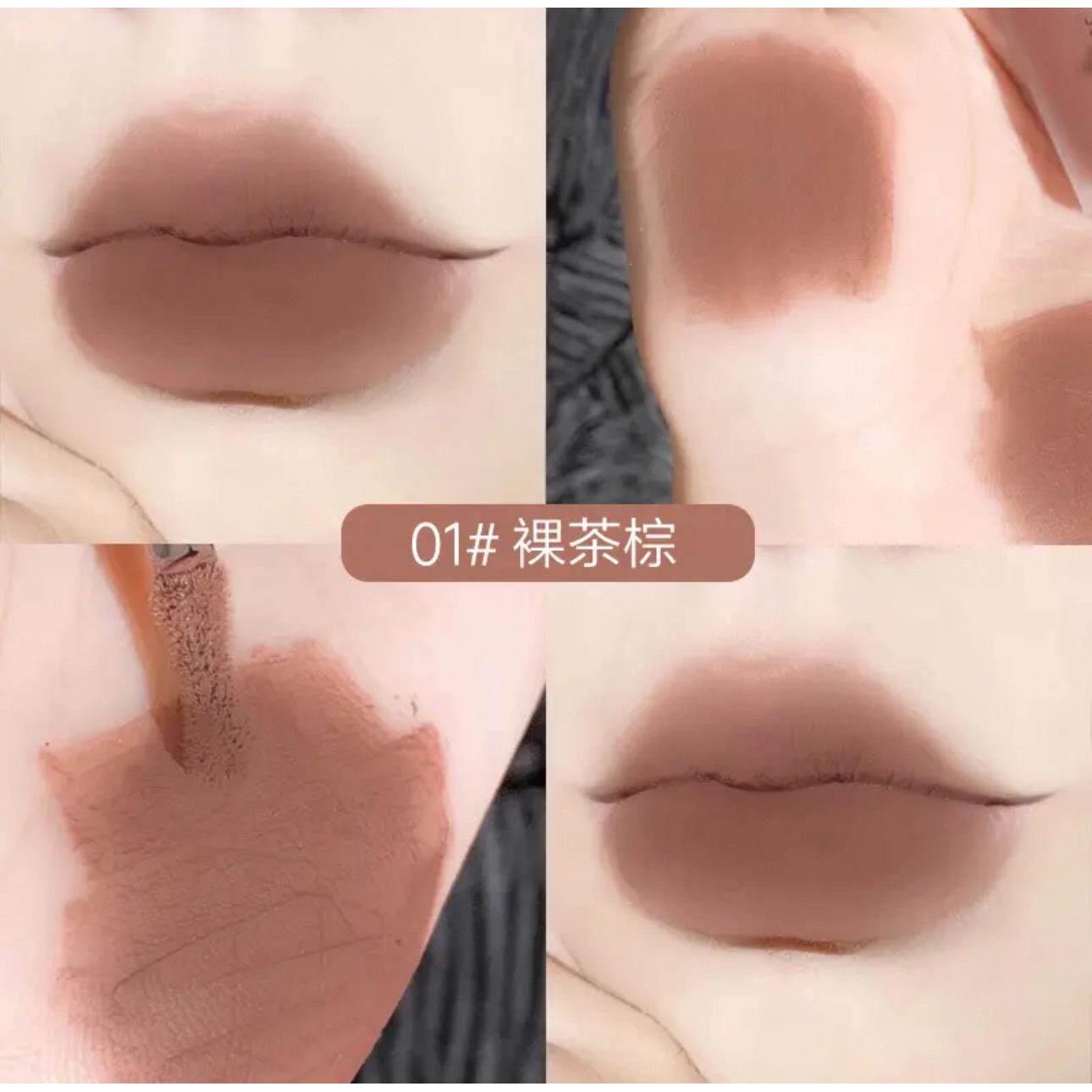 正品】拽姐的口红!欧美风棕色唇釉女雾面哑光咖啡巧克力色小众暗