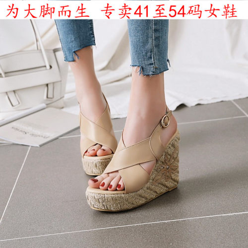 41一48特大码女鞋44厚底45凉鞋46