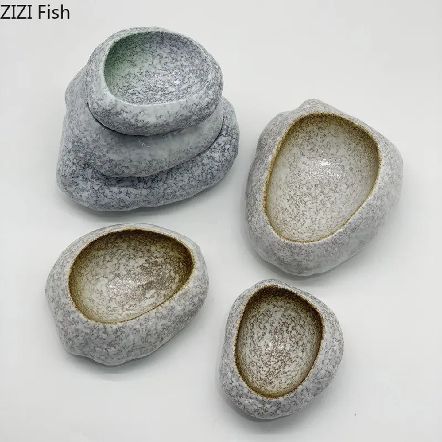 Japanese Creative Stone Bowl Ceramic Tableware Restaurant S