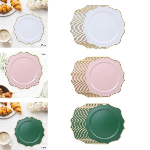 10x Charger Plates Tableware Serving Dish for Events Recept