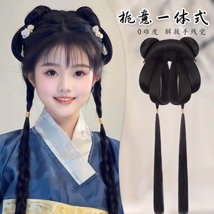 汉服假毛一体式古风新款发包盘发造型古装头饰明制假发髻古装发包