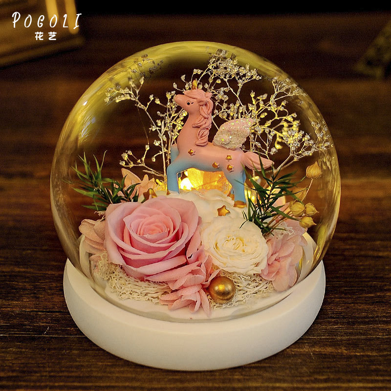 情人节创意永生花独角兽
