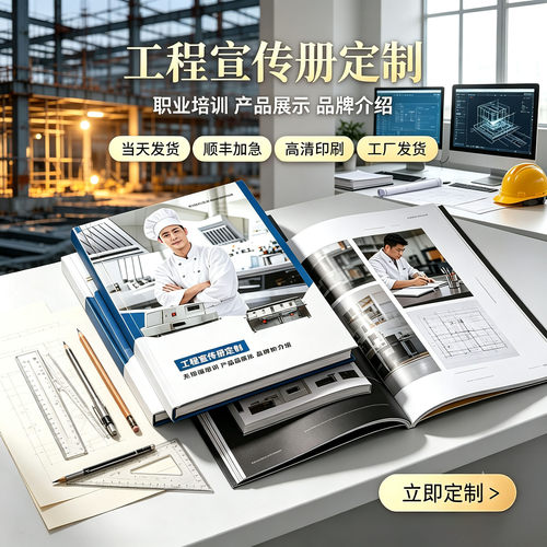 当天发货宣传册画册三折页定制