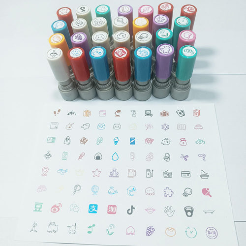 迷你看书定位生活手账打卡小图章