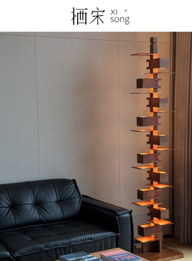taliesin高山流水法式中古落地灯设计师客厅侘寂风别墅实木复古灯