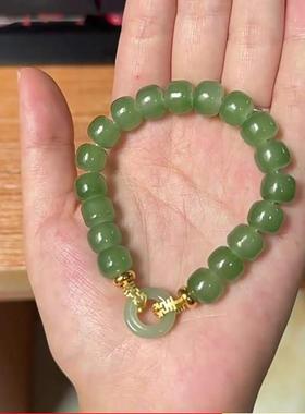 伊隐文甄选平安扣手链男女款轻奢小众设计环环相扣复古感合金手链