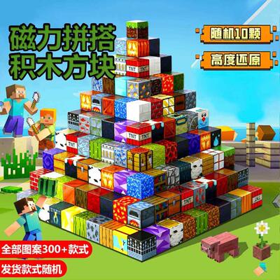 和晟优选百货我的世界磁力方块MC全套正版积木儿童迷你拼装玩具块