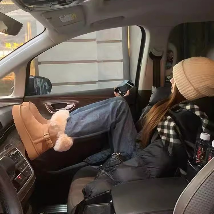 厚底小个子增高筒雪地靴女东北靴