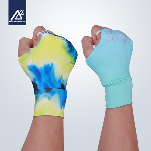 高尔夫防晒手套冰丝半指速干