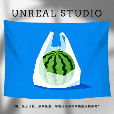 【夏日水果】挂布背景布装饰西瓜墙面挂布大色块卡通极简主义挂布