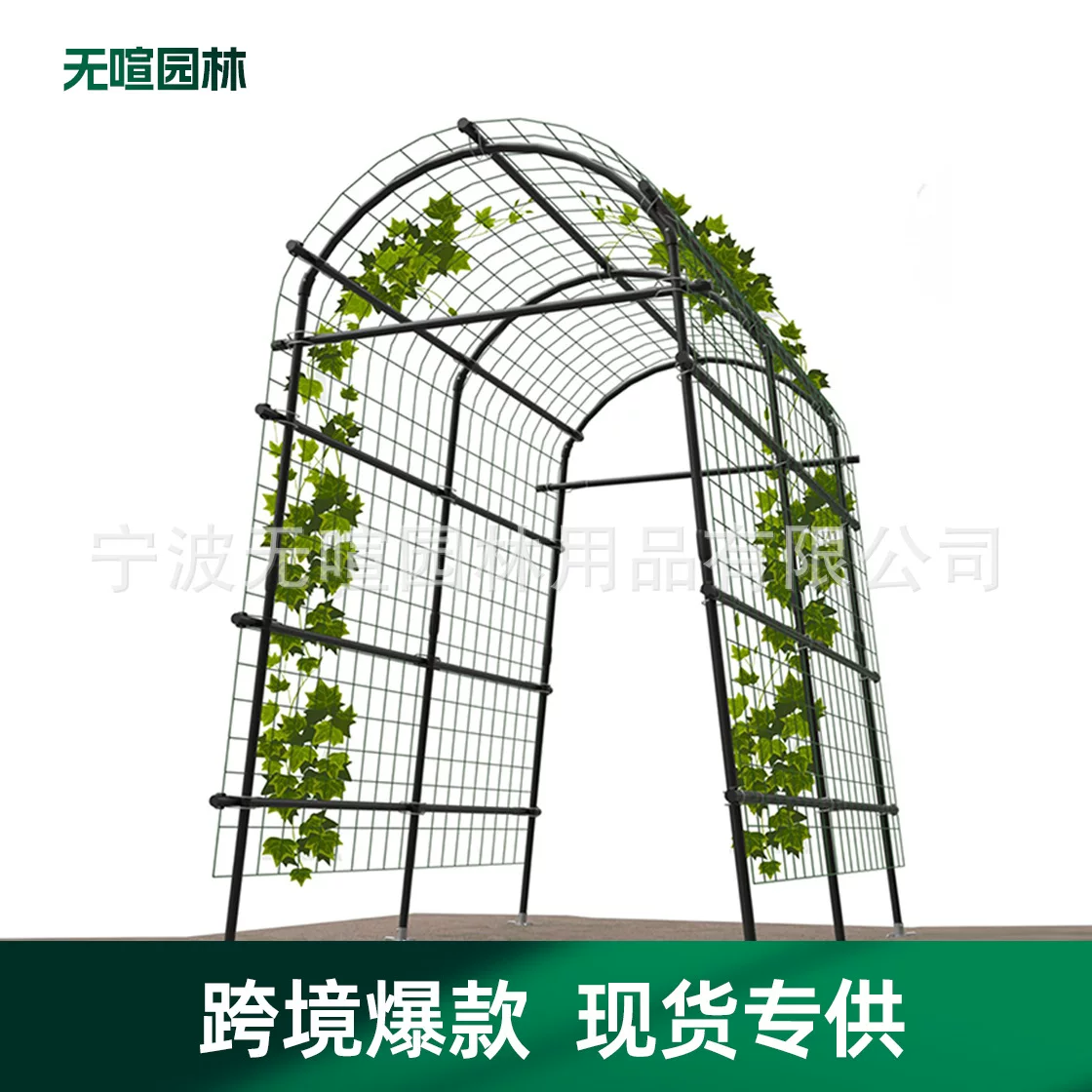 跨境专供南瓜丝瓜豆角黄瓜西葫芦种植爬藤架户外植物支撑包塑钢管