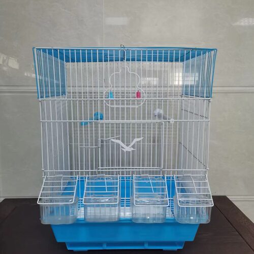 虎皮牡丹鸟笼中型中号文鸟珍珠家用金属铁艺繁殖笼别墅鸟笼子