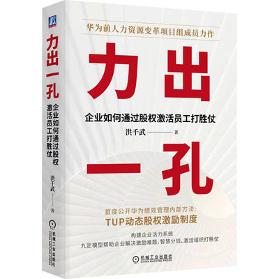 力出一孔 企业如何通过股权激活员工打胜仗 洪千武 著 管理实务 经管、励志 机械工业出版社 正版图书