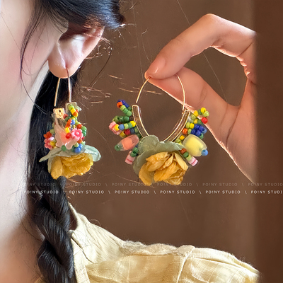 甜美小众设计夸张耳饰女