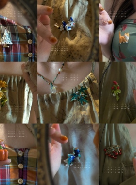 【3件5.8折】胸针合集复古法式轻奢文艺猫咪向日葵衣服大衣配饰