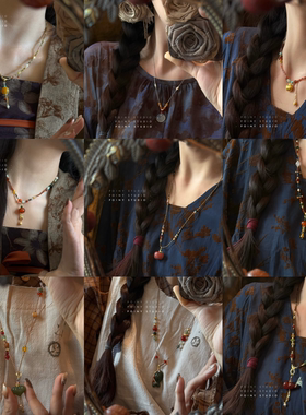 【3件5.8折】轻奢高级感锁骨链女小众设计感项链2025年新款毛衣链