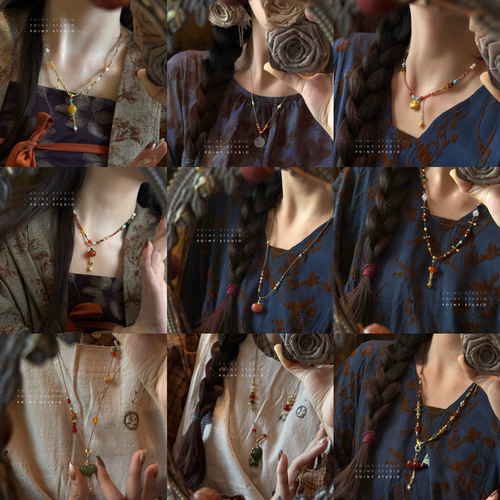 【3件5.8折】轻奢高级感锁骨链女小众设计感项链2025年新款毛衣链