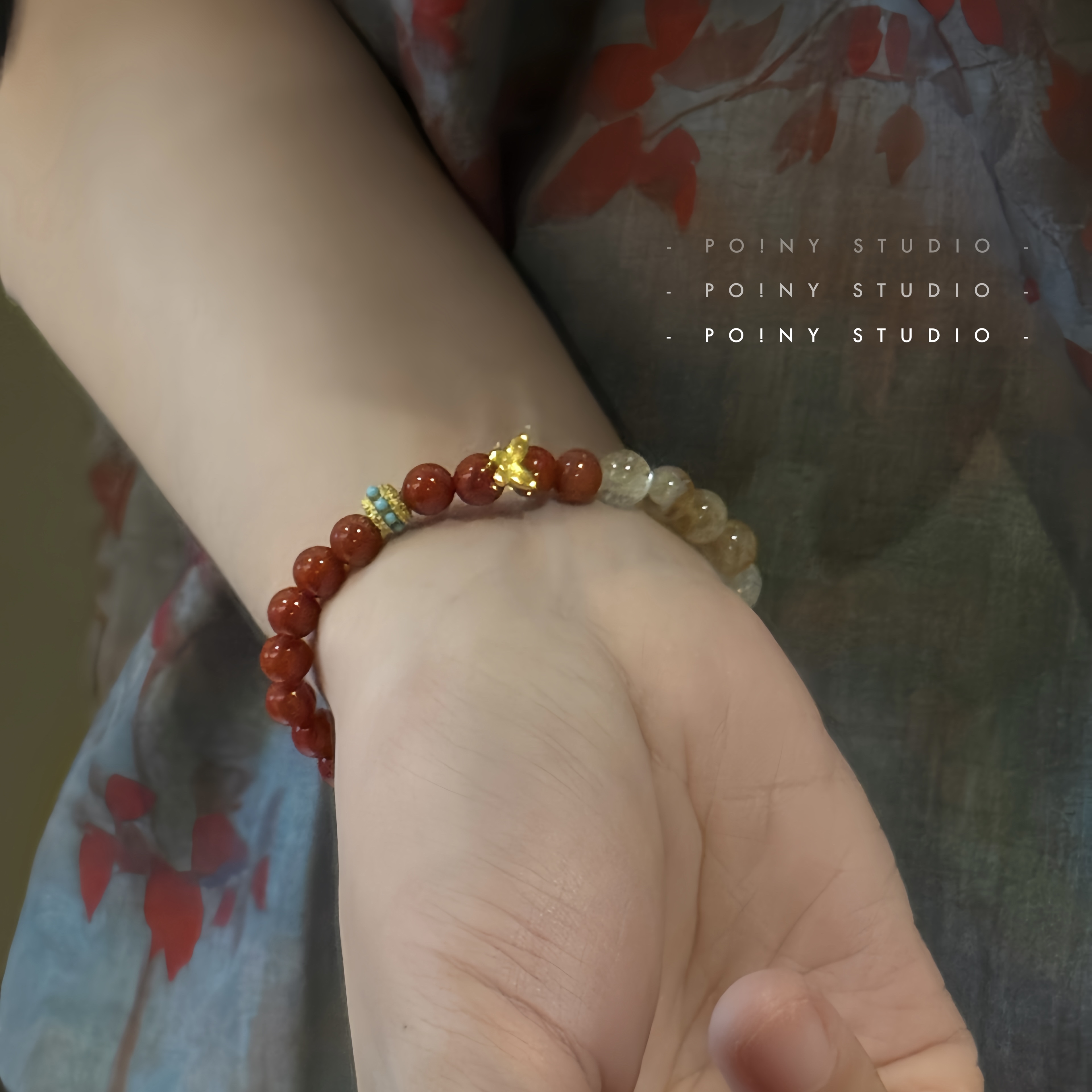 原创南红玛瑙手链女复古手串珠手环简约高级感复古小众精致手饰品