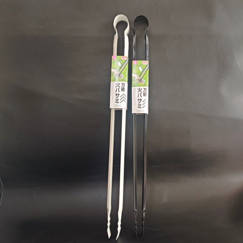 日本大创进口烧烤炭夹碳夹子加长防烫火钳烧烤工具炭夹捡垃圾钳子