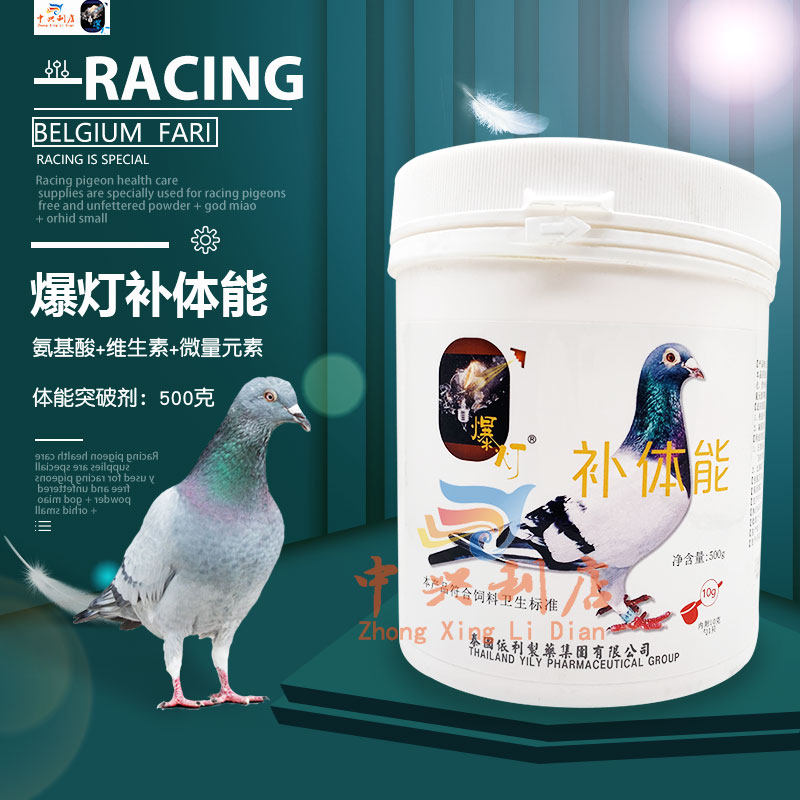爆灯【补体能】500克（氨基酸等）/鸽药/赛鸽速补王/维生素爆发力