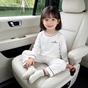 薄款 夏季 透气家居服男童女童空调服夏天 睡衣套装 莱赛尔儿童长袖