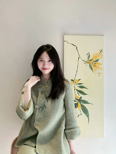 外套女羊毛呢子两件套装 双面羊绒大衣短款 裙 探竹 至禾Wonderland