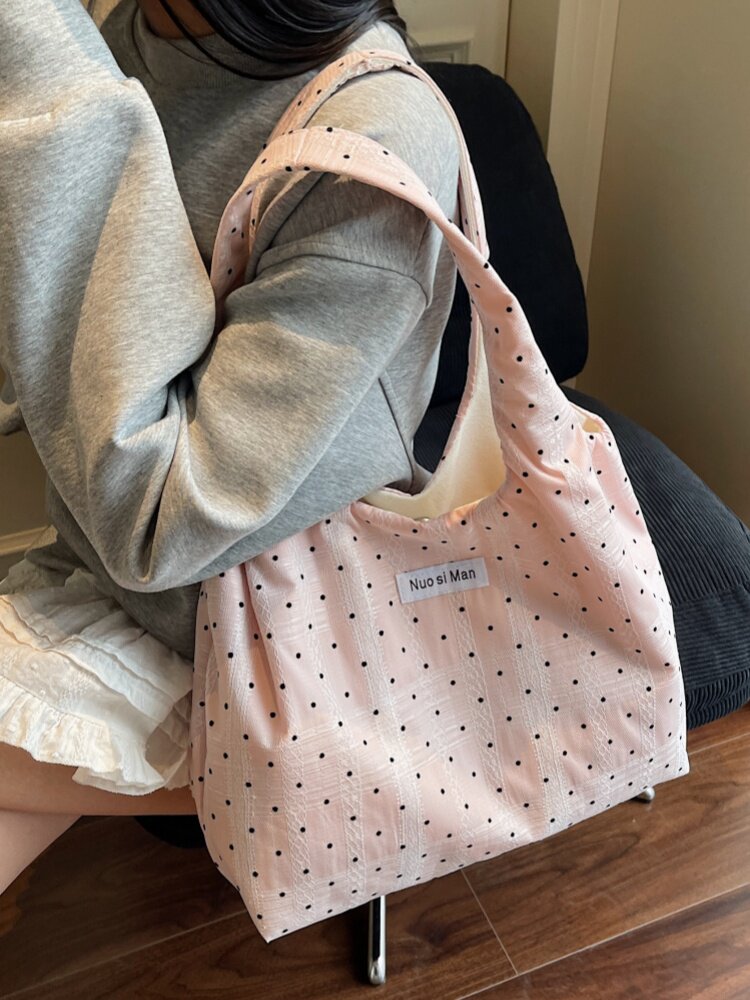 Nuova borsa tote casual di grande capacità per donna, modello 2025, borsa a tracolla semplice in tela, borsa a tracolla versatile._voghion.com