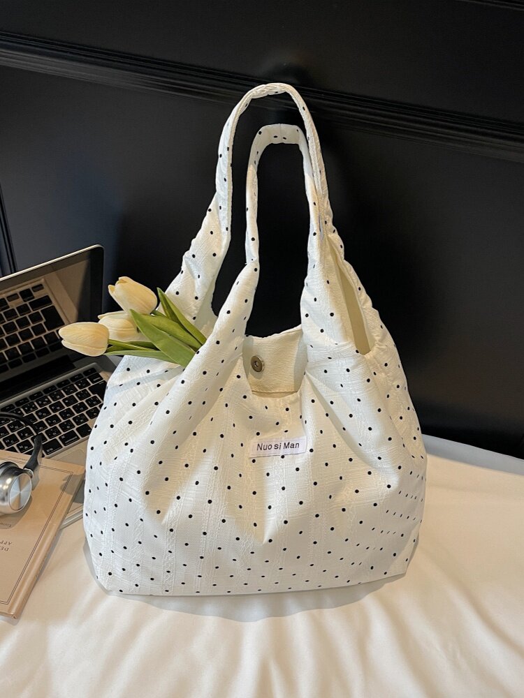 Nuova borsa tote casual di grande capacità per donna, modello 2025, borsa a tracolla semplice in tela, borsa a tracolla versatile._voghion.com