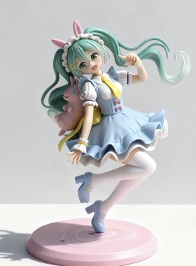 初音未来MIKU童话公主可爱动漫卡通女生女孩桌面摆件公仔手办礼物