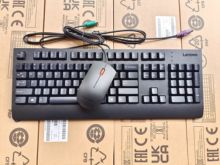 原装正品联想KB1701ps2圆孔有线键盘鼠标套装台式机圆头办公键鼠