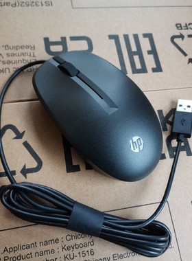 原装惠普HP 125M USB有线鼠标TPA-P001M台式机笔记本通用办公鼠标