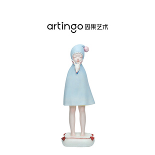 ArtIngo丨艺术家吕文婧原创雕塑摆件家居饰品桌面摆件暖色 暖暖
