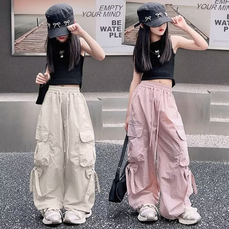 女童速干工装裤春秋2025新款裤子