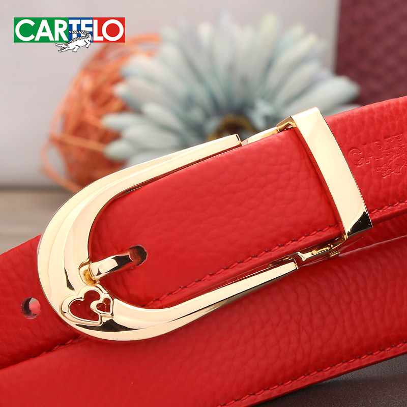 马年红腰带软真皮头层纯牛皮针扣休闲细百搭女青年本命年裤带,服饰配件/皮带/帽子/围巾,腰带/皮带/腰链,淘宝优惠券,粉丝福利购,淘宝优惠卷