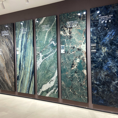 800x2600亮光连纹客厅岩板背景墙