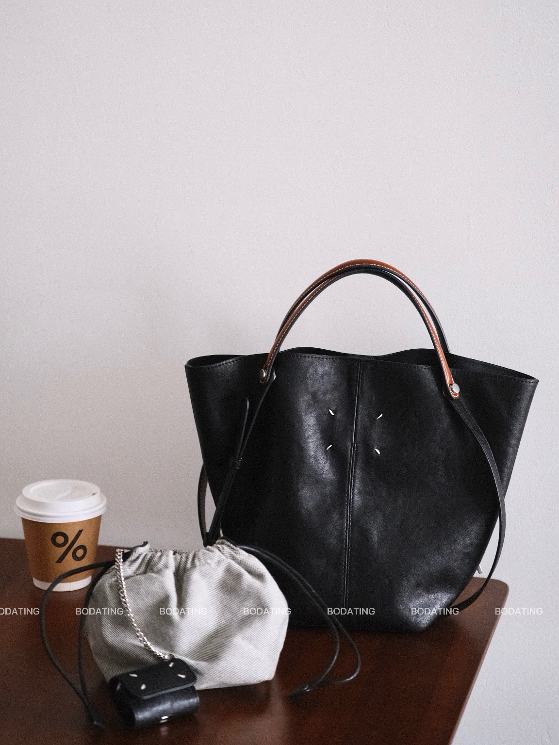 2025春夏新款真皮水桶包牛皮托特包高级感单肩通勤时尚百搭腋下包