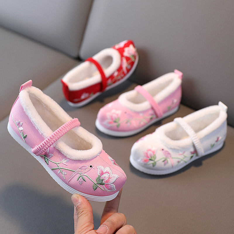 民族风汉服鞋儿童绣花鞋女童布鞋棉鞋古装搭配演出鞋中国风过年鞋,童鞋/婴儿鞋/亲子鞋,儿童汉服鞋,淘宝优惠券,粉丝福利购,淘宝优惠卷