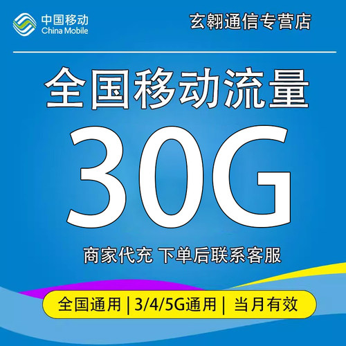 辽宁移动流量30GB月包