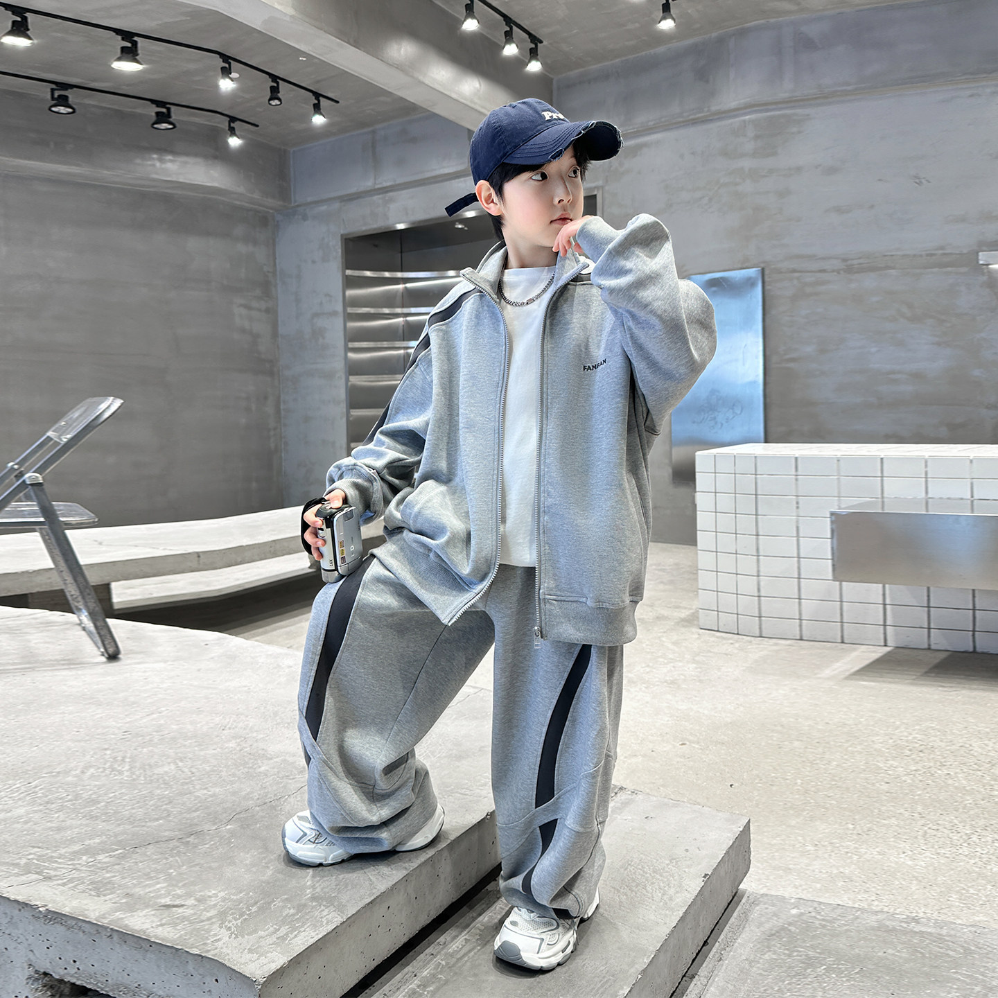 男童套装春秋款运动服2026新款中大童宽松男孩立领秋季痞帅两件套,童装/婴儿装/亲子装,套装,淘宝优惠券,粉丝福利购,淘宝优惠卷