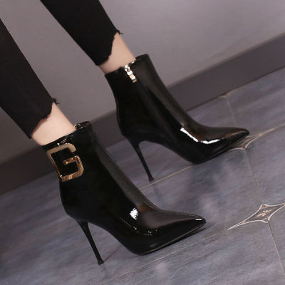 JINMEIREN韩版马丁靴细跟金属