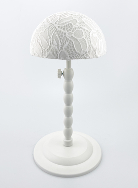 可升降假发专用支架 放置头发支架 假发支撑架子白色包布假发架托