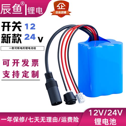 辰鱼12V/24V锂电组带开关