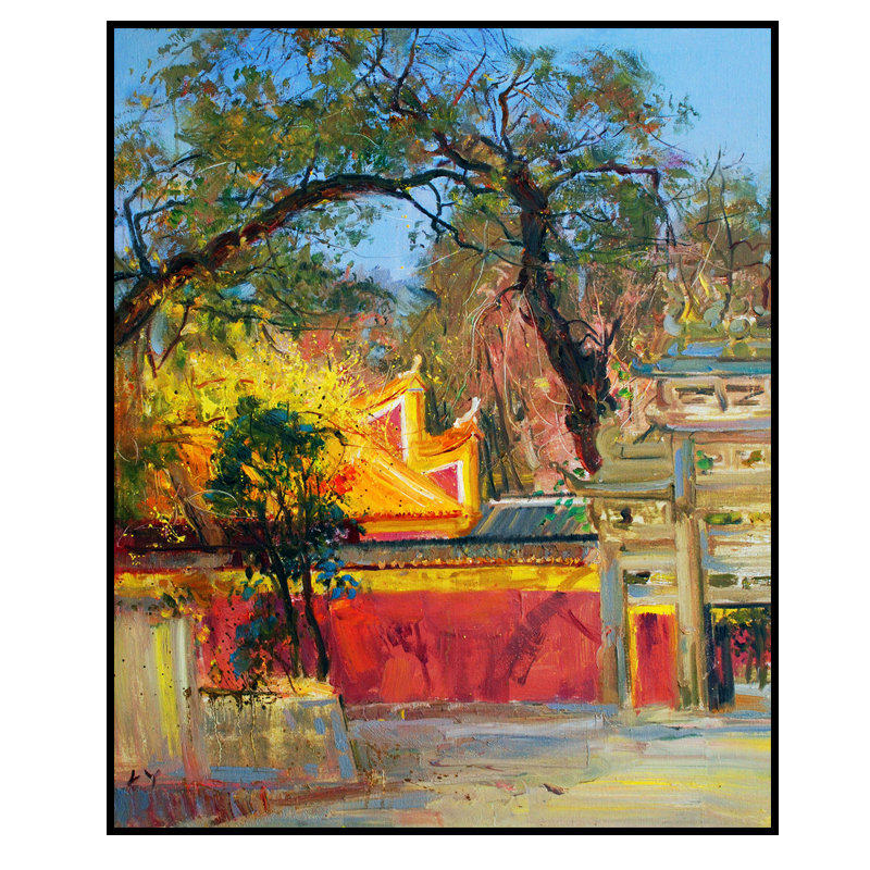 原创意象风景手绘油画